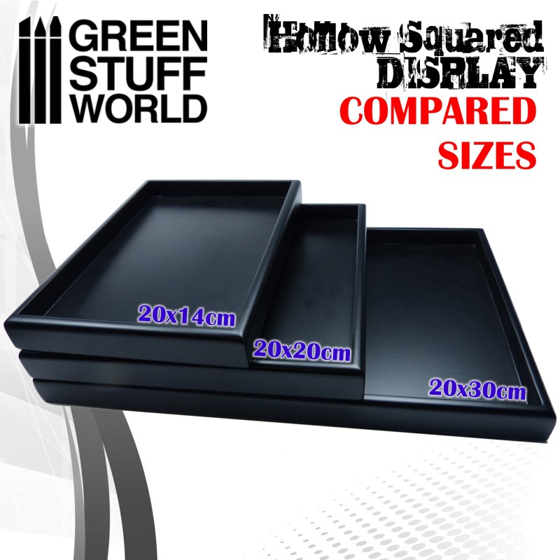 Hollow squared display 20x20 cm Black 2