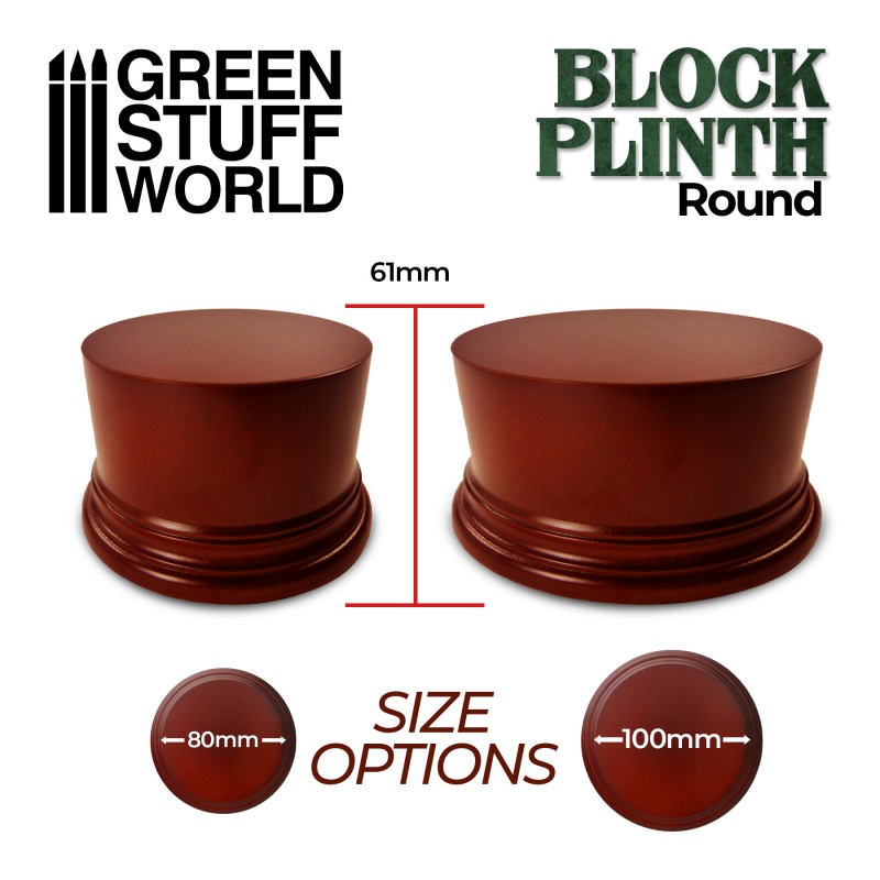 Round Block Plinth 8cm - Hazelnut 3