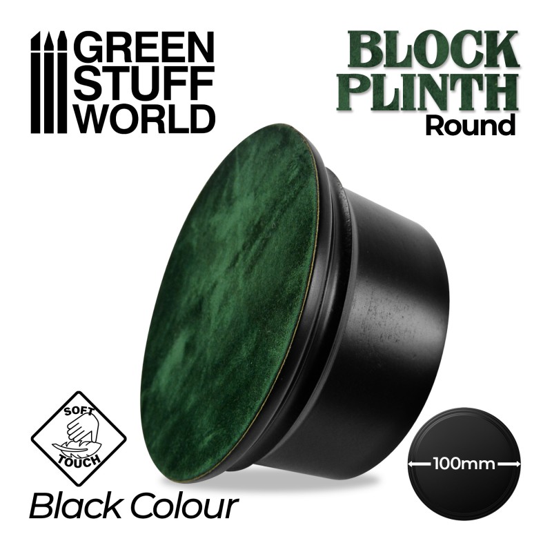 Round Block Plinth 10cm - Black 2