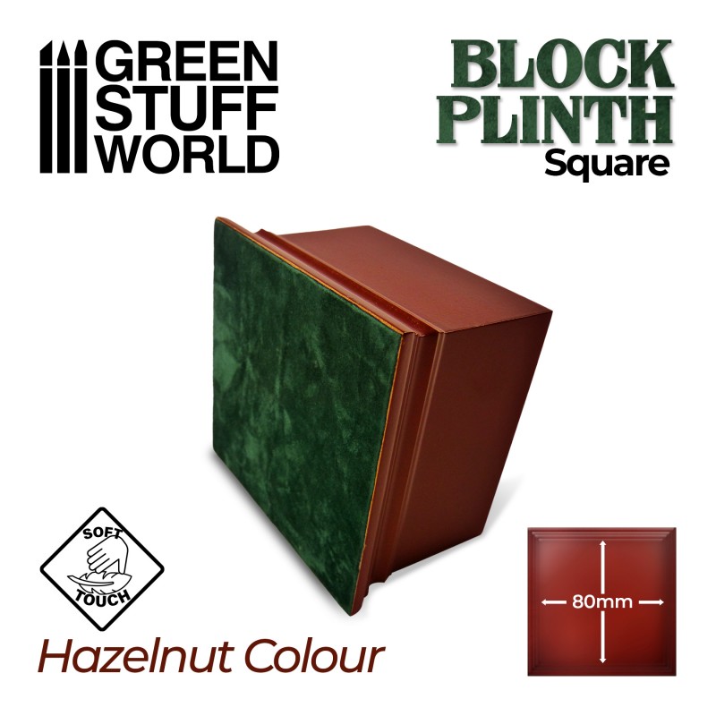 Square Top Display Plinth 8x8 cm - Hazelnut Brown 2