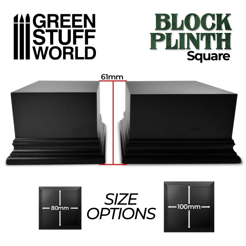Square Top Display Plinth 8x8 cm - Black 3
