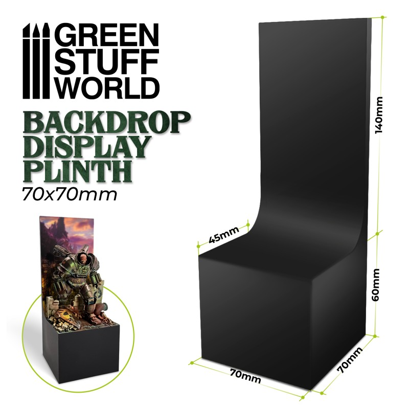 Backdrop Display Plinth 7x7x6cm Black 1