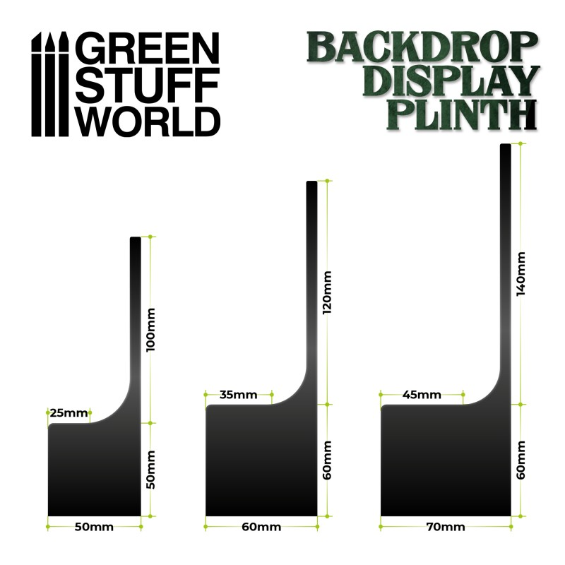 Backdrop Display Plinth 7x7x6cm Black 3