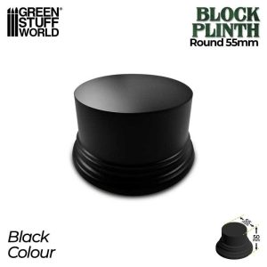 Round Block Plinth 5.5 cm - Black 1