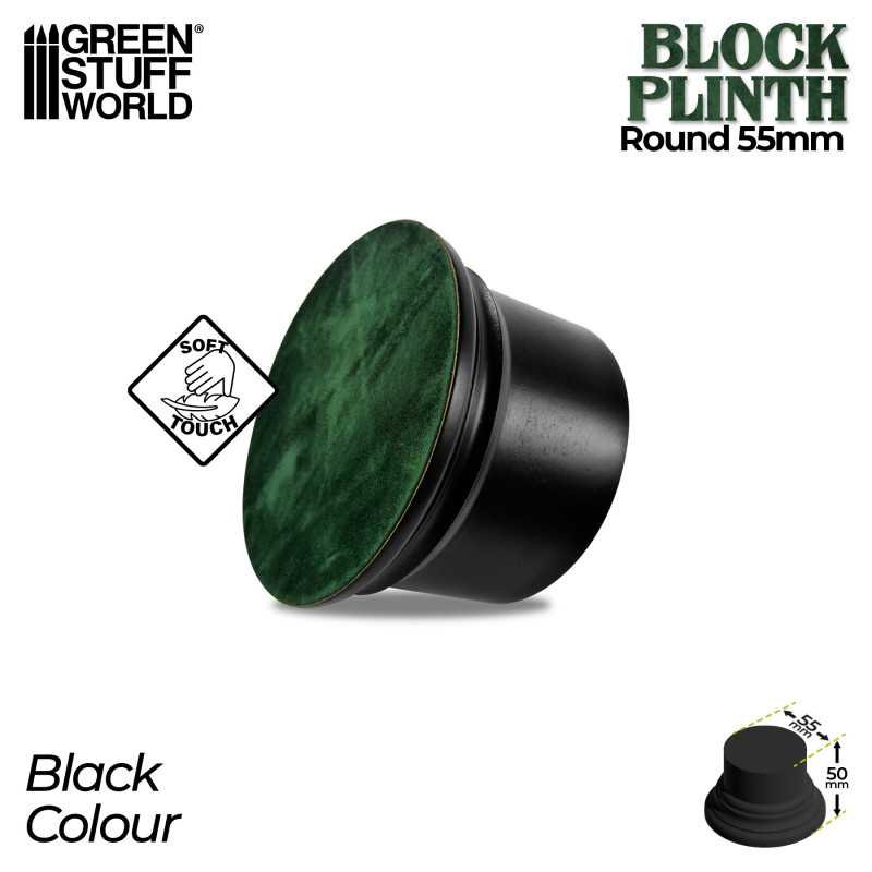 Round Block Plinth 5.5 cm - Black 2