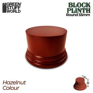 Round Block Plinth 5.5 cm - Hazelnut Brown 1
