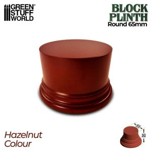 Round Block Plinth 6.5 cm - Hazelnut Brown 1