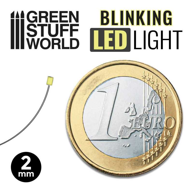 Blinking LEDs - Cool White - 2mm 2