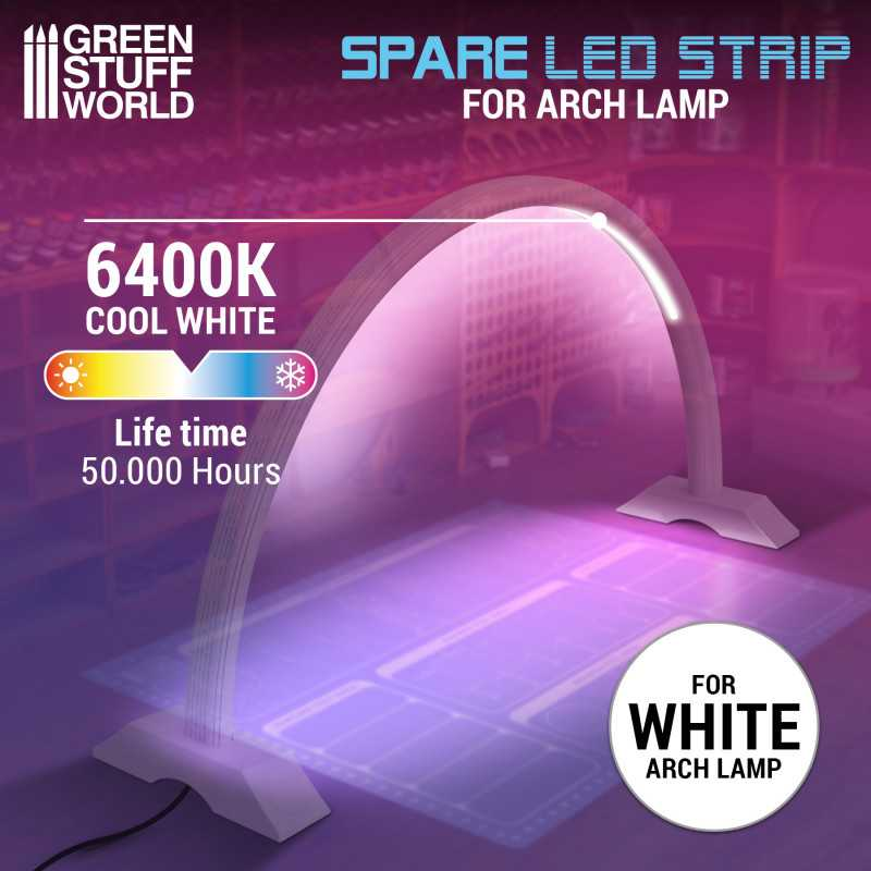 Replacement LED Strip for Arch Lamp: Faded White 2