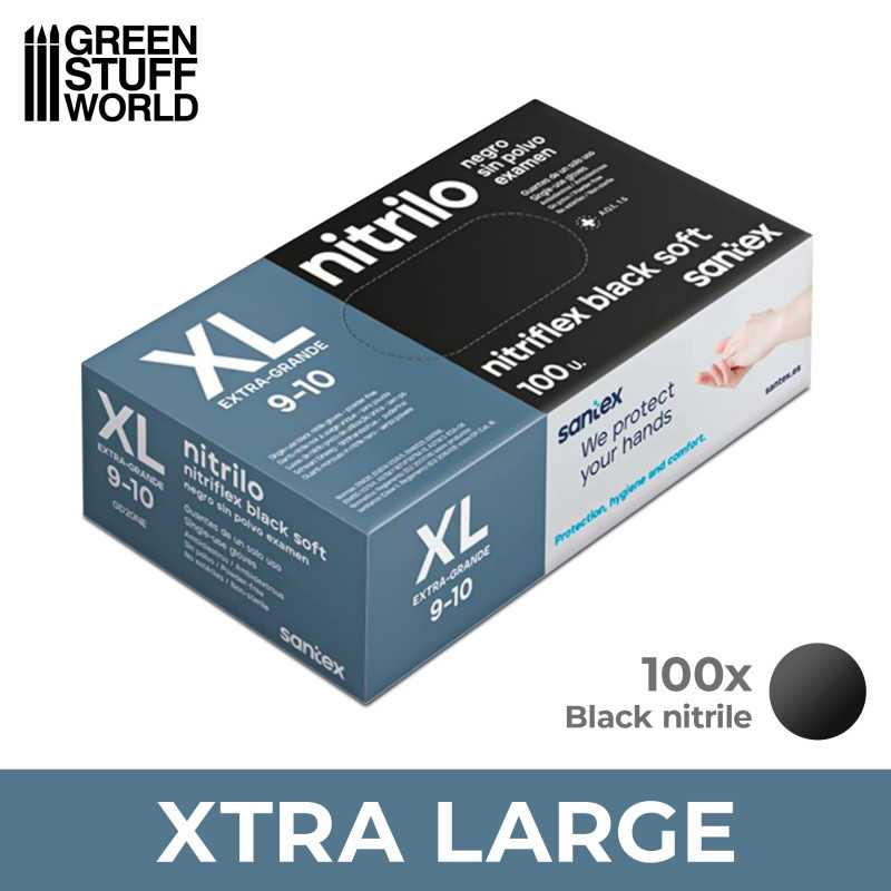 Black Nitrile Gloves - Extra Large 2