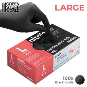 Black Nitrile Gloves - Large 1