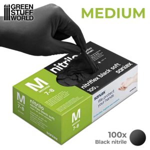 Black Nitrile Gloves - Medium 1