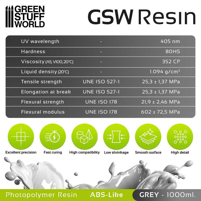Resin for 3d printers - ABS-like Grey 1000ml 2