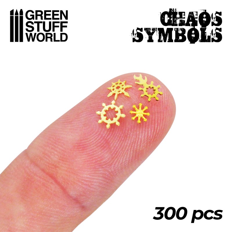 Etched Brass Chaos Runes and Symbols 3