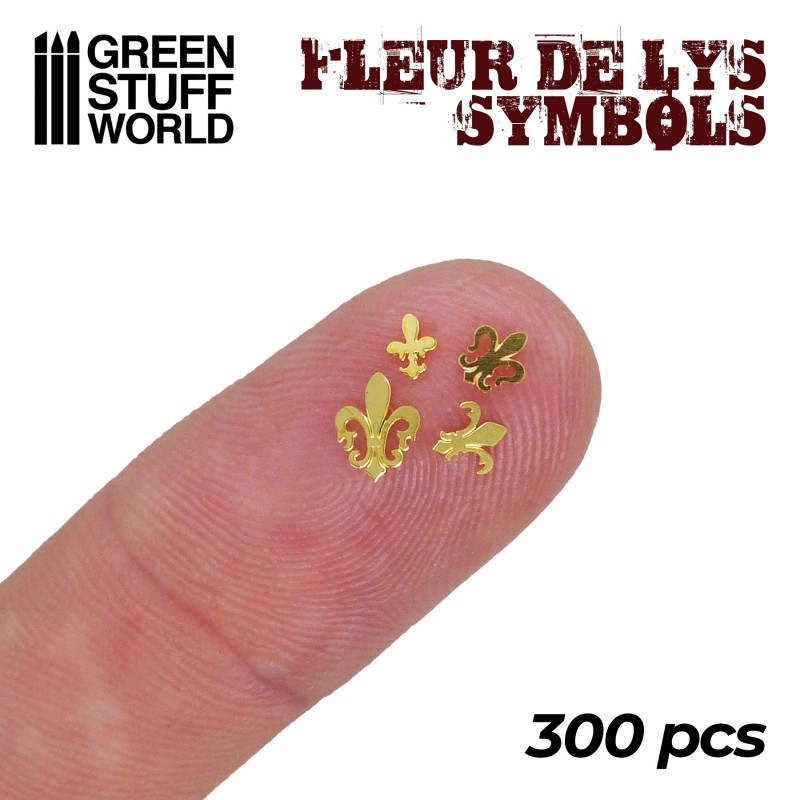 Etched Brass Fleur de Lys Symbols 3