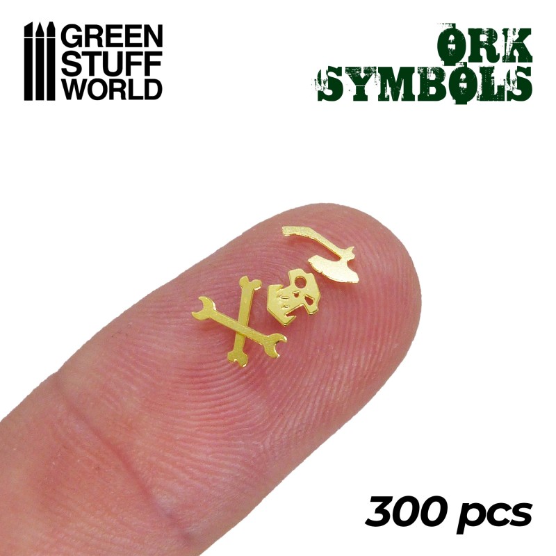 Etched Brass Ork Runes and Symbols 3