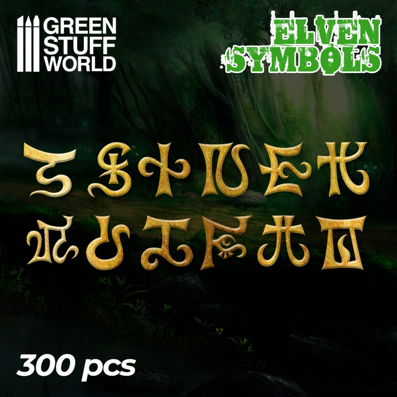 Etched Brass Elven Runes and Symbols 1