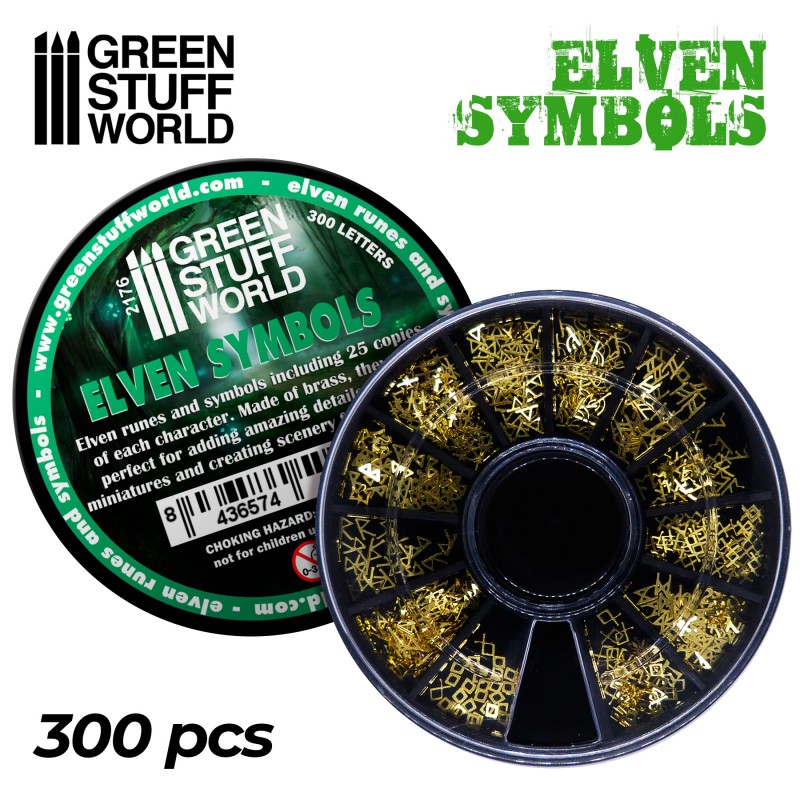 Etched Brass Elven Runes and Symbols 2
