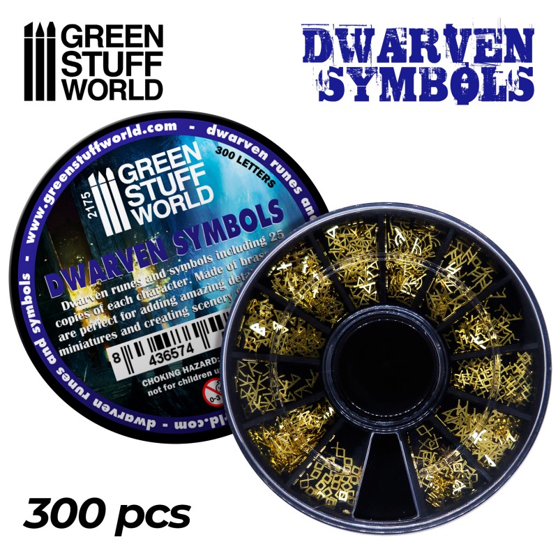 Etched Brass Dwarven Runes and Symbols 2