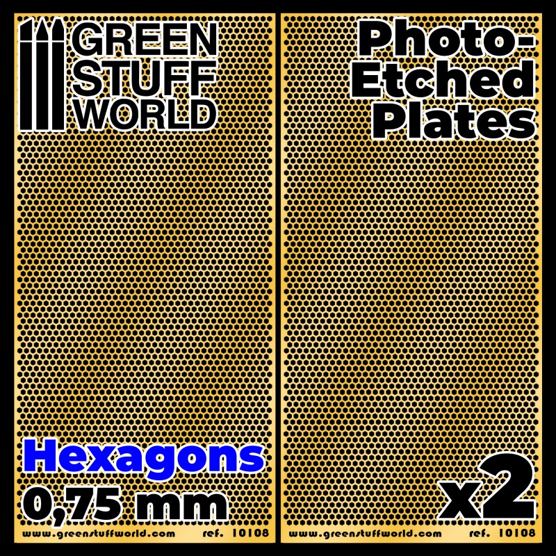 Photo-etched Plates - Medium Hexagons 1