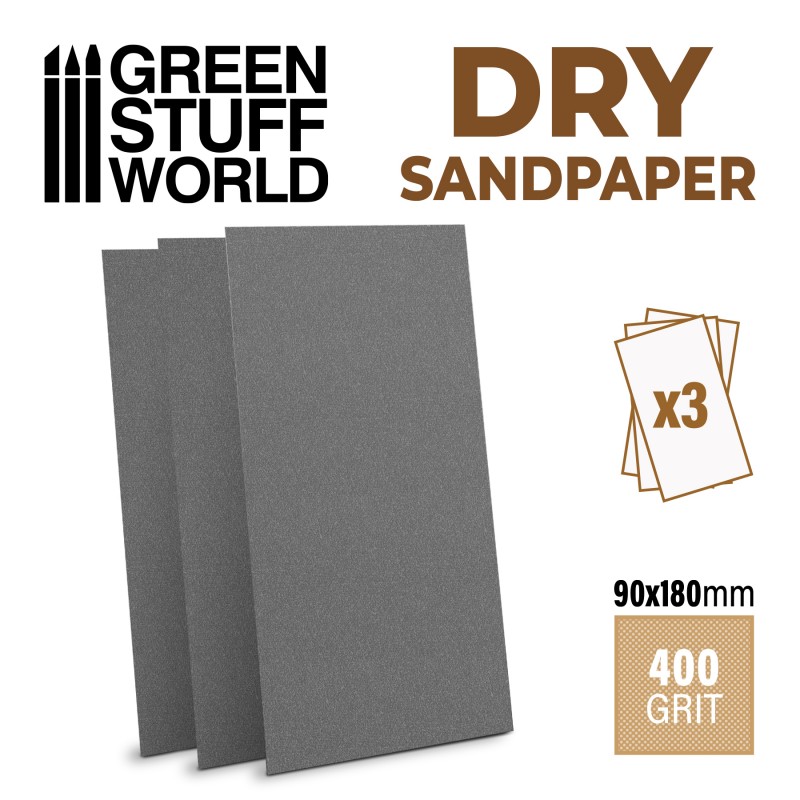 Dry Sandpaper - 180x90mm - 400 grit 1