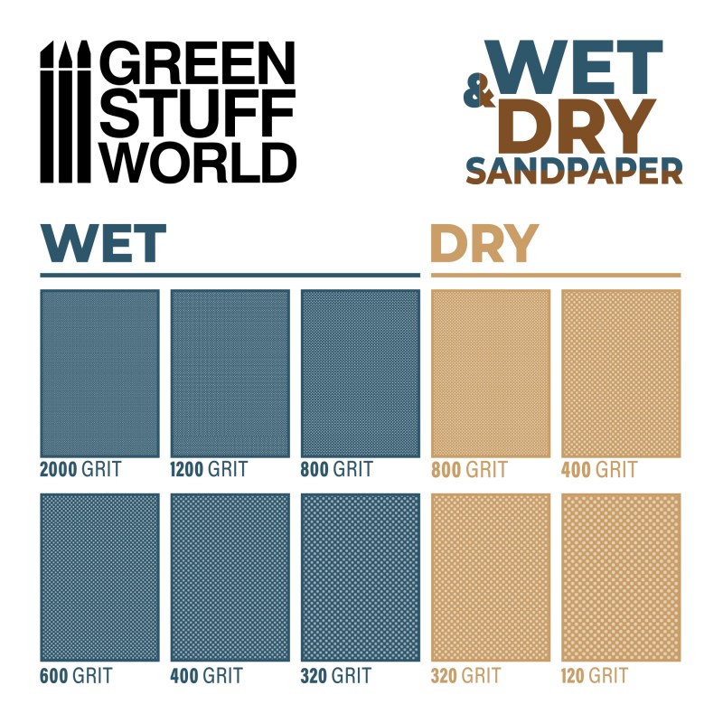 Dry Sandpaper - 180x90mm - 320 grit 2