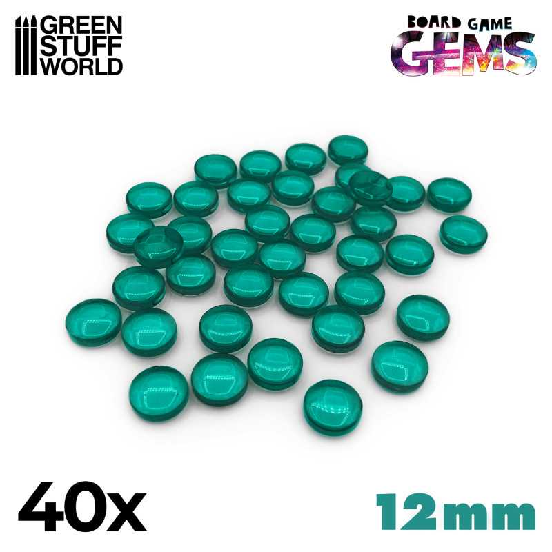 Plastic Gems 12mm: Turquoise 1
