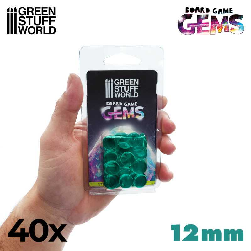 Plastic Gems 12mm: Turquoise 2