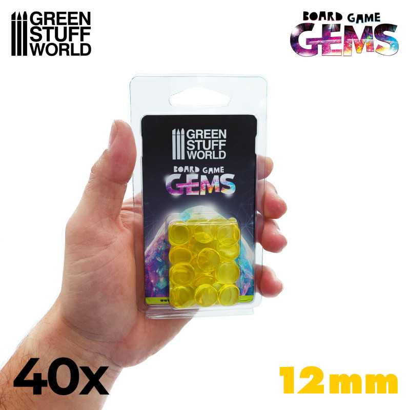Plastic Gems 12mm: Yellow 2