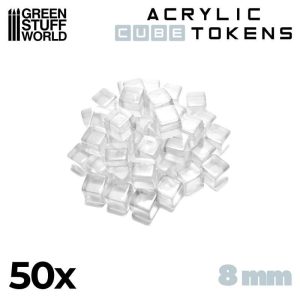 Gaming Tokens - Transparent Cubes 8mm 1