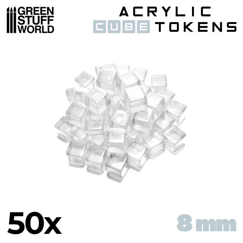Gaming Tokens - Transparent Cubes 8mm 1