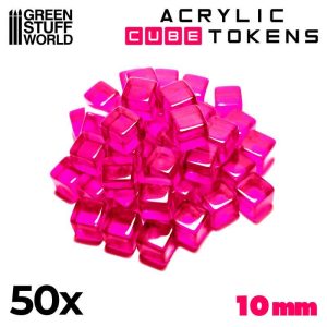Gaming Tokens - Pink Cubes 10mm 1