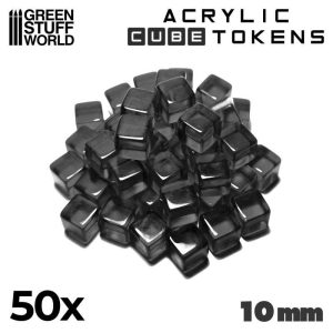 Gaming Tokens - Black Cubes 10mm 1