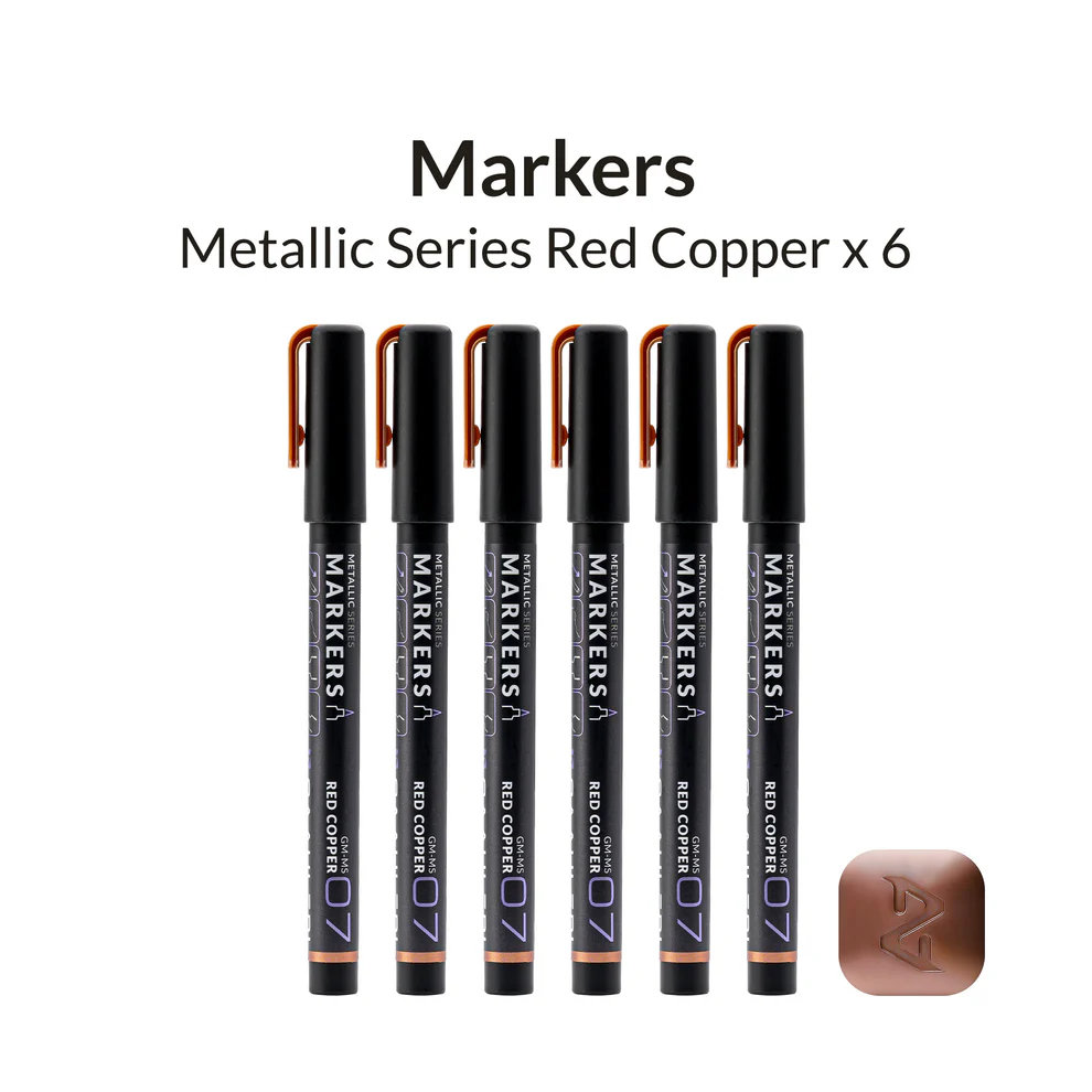 Metallic Series Markers - Red Copper - pack of 6 1