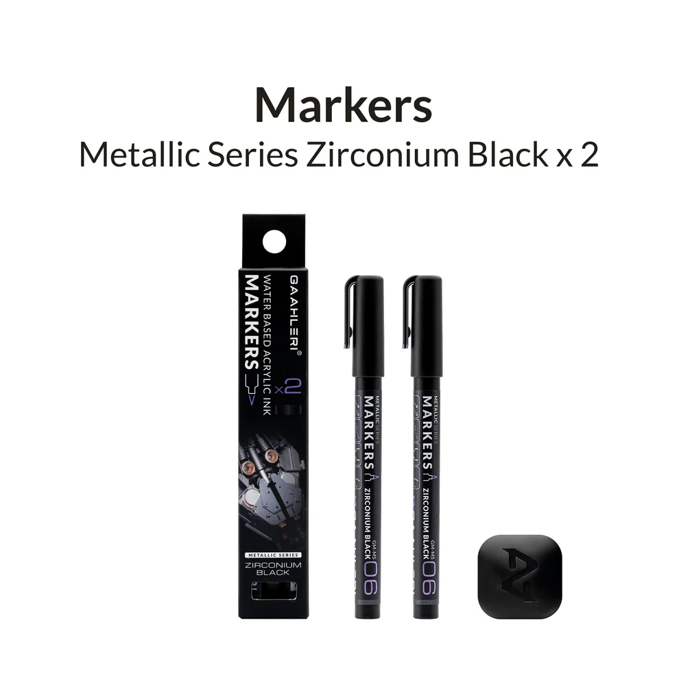 Metallic Series Markers - Zirconium Black (2) 1