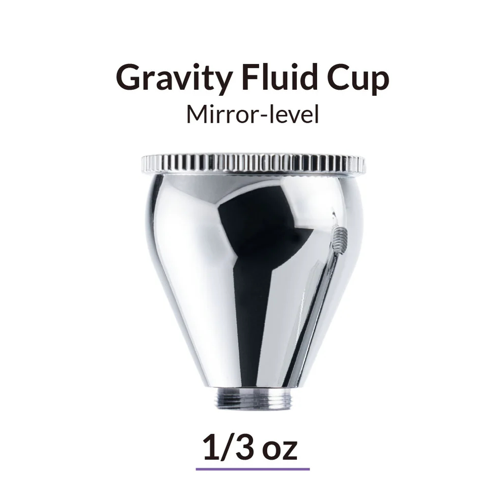 1/3oz / 10ml Ultra Mirror-Level Gravity Fluid Airbrush Cup 1