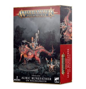 Fyreslayers: Auric Runefather on Magmadroth 1