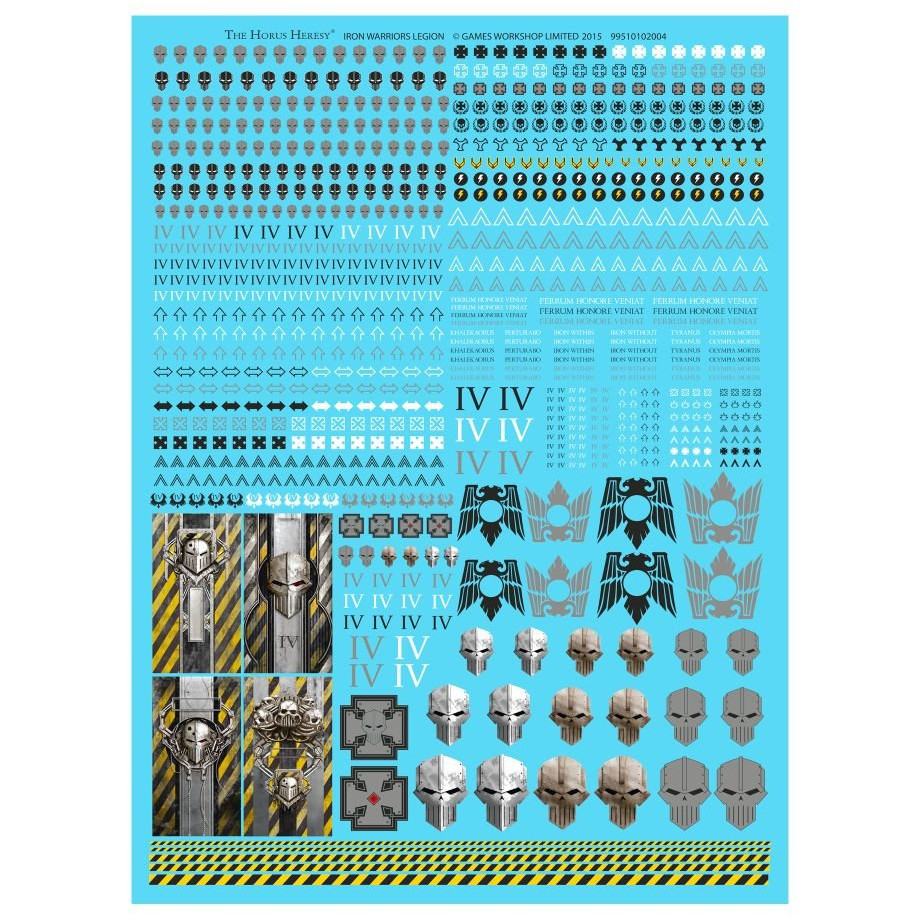 Iron Warriors Legion Transfer Sheet 1
