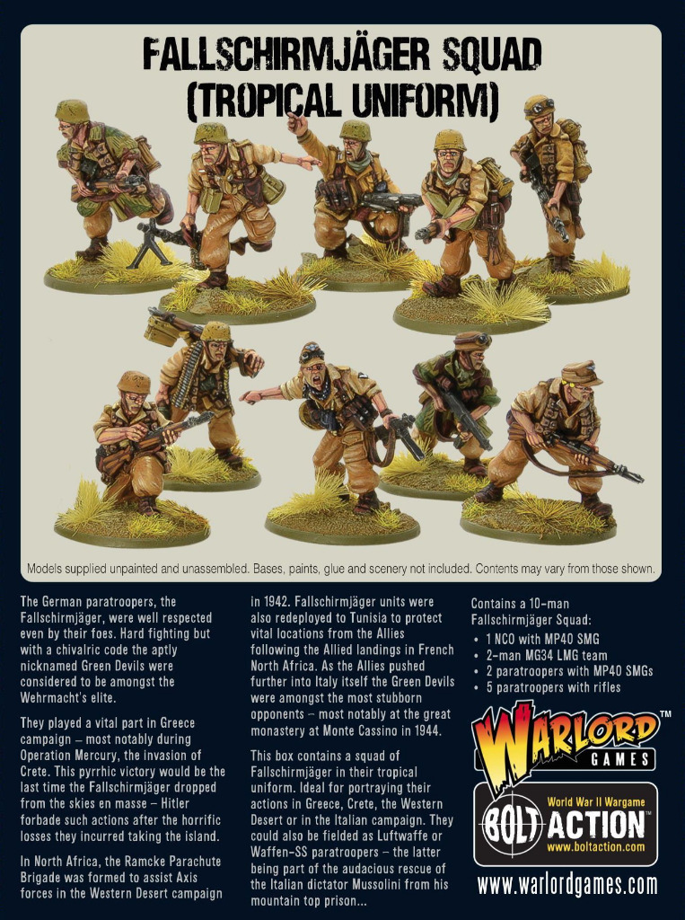 German Fallschirmjager in Tropical Uniform Squad 4
