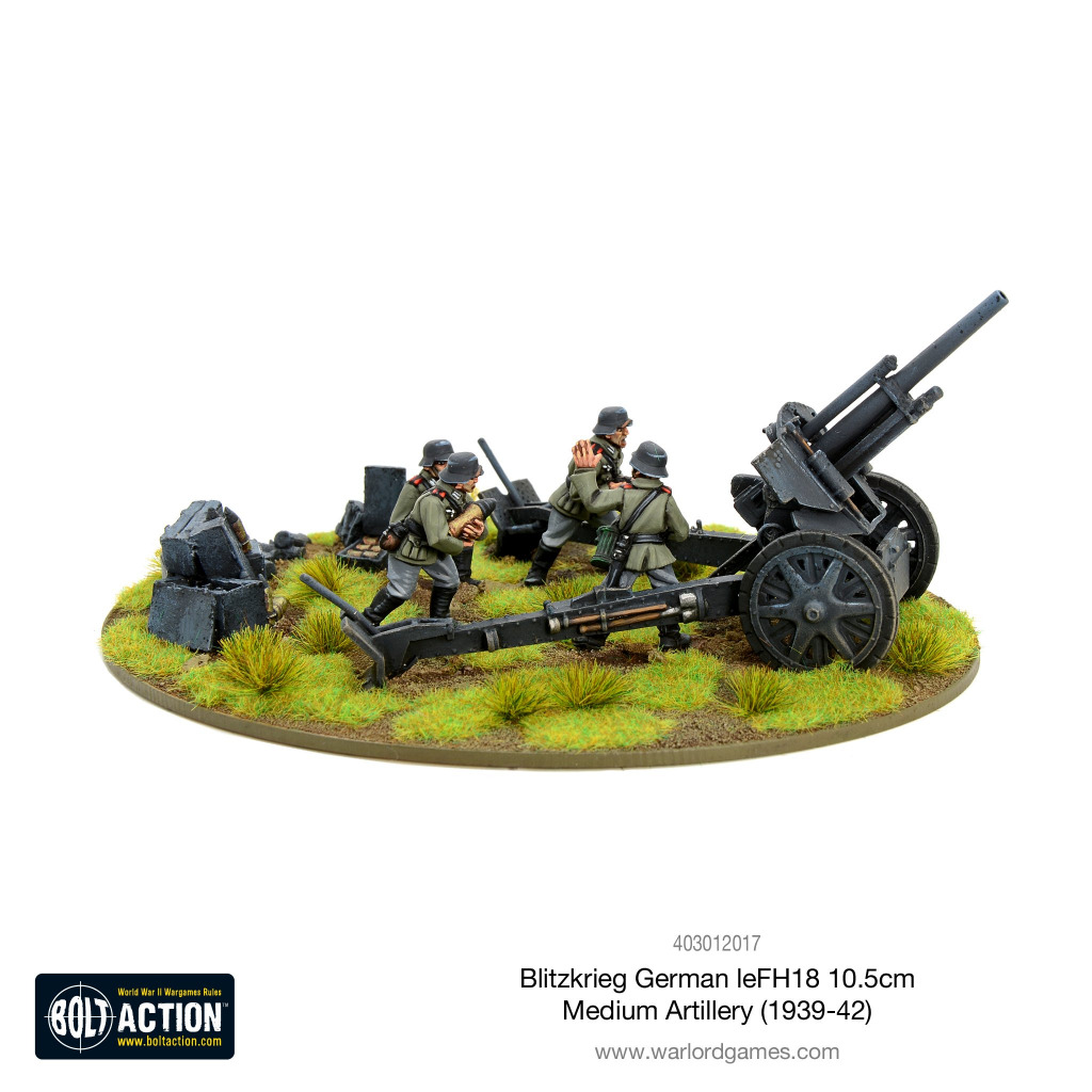 Blitzkrieg German leFH 18 10.5cm medium artillery (1939-42) 1
