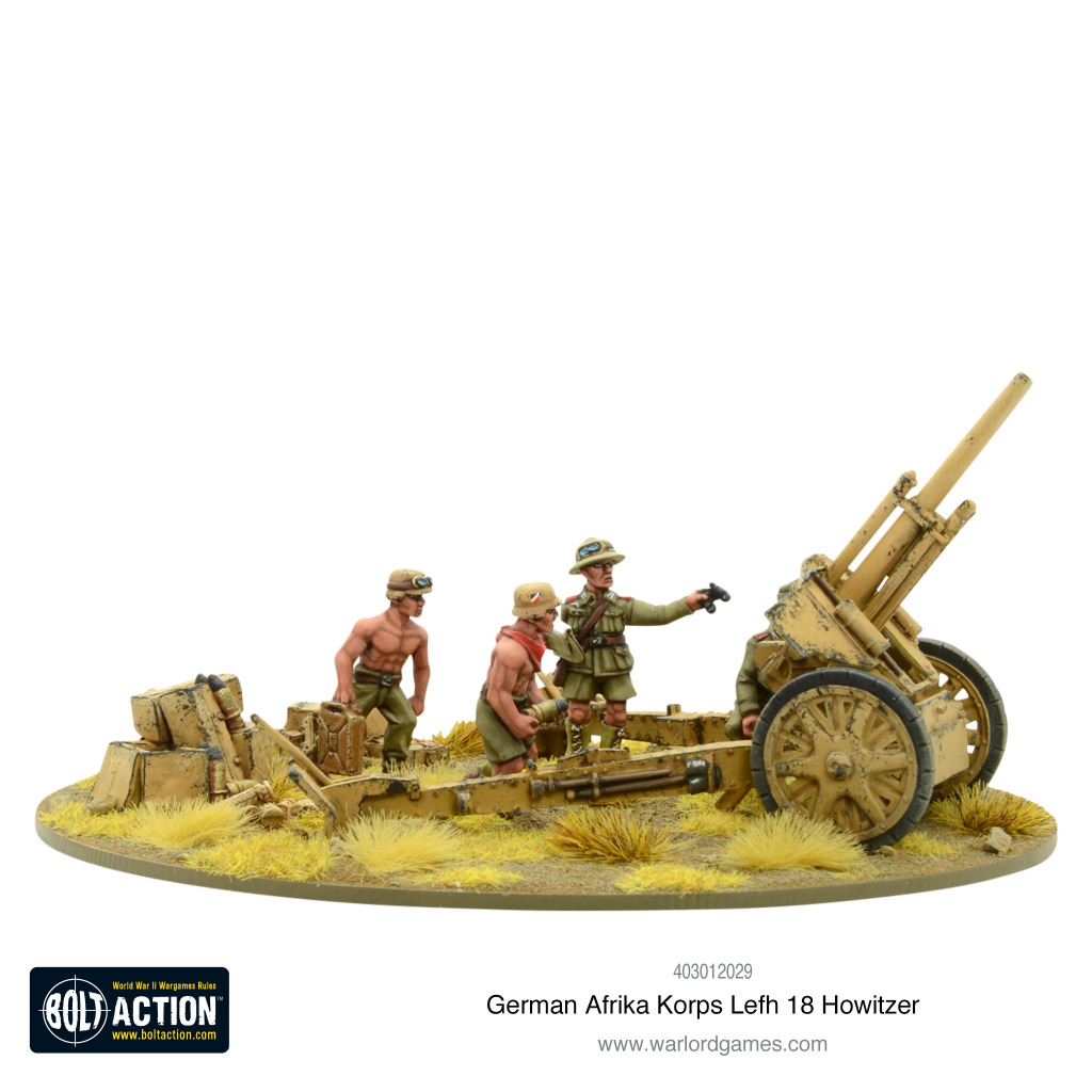 German Afrika Korps LeFH 18 10.5cm Medium Artillery 1