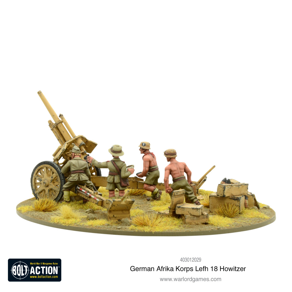 German Afrika Korps LeFH 18 10.5cm Medium Artillery 3
