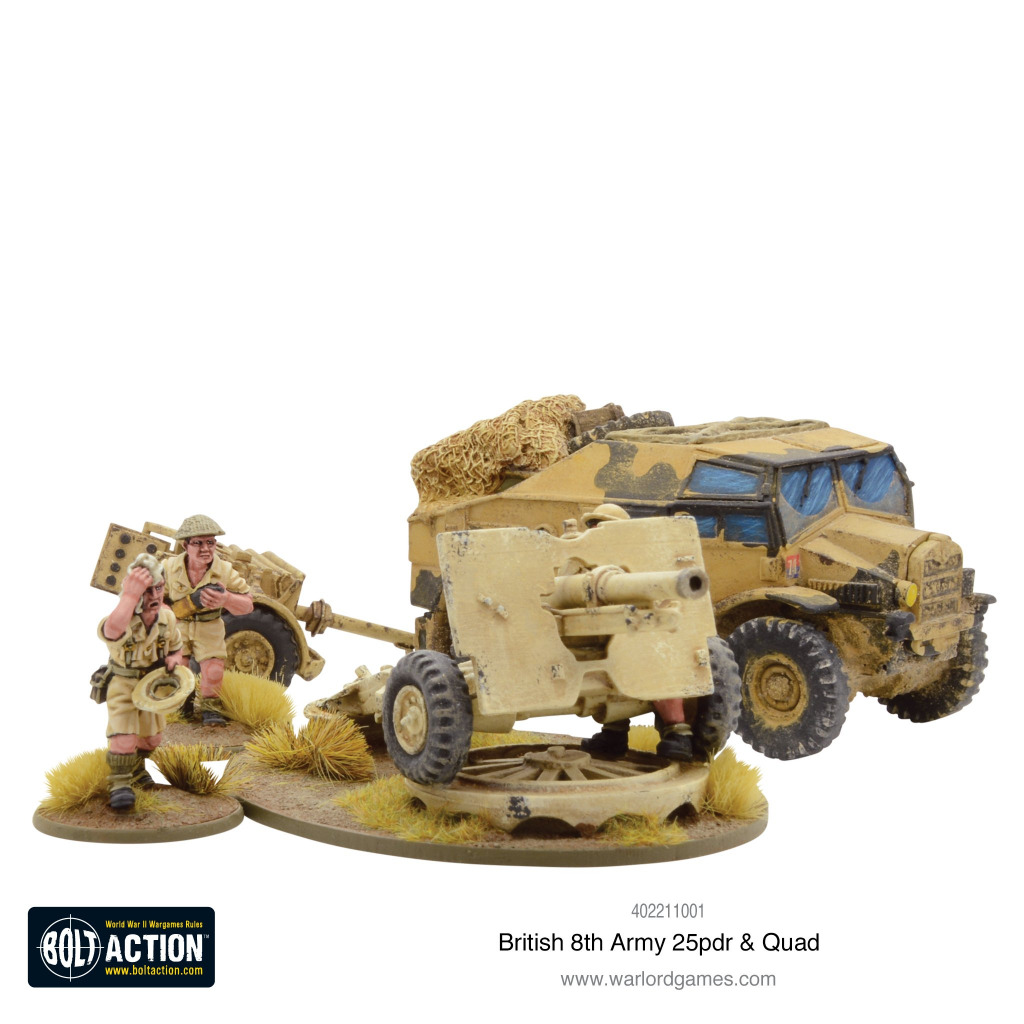 British 8th Army 25-pdr Light Artillery, Quad tractor & Limber 2