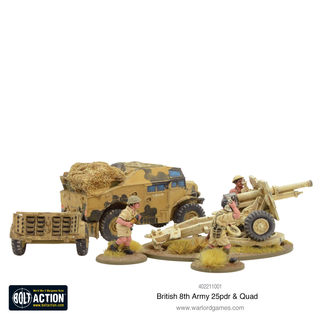 British 8th Army 25-pdr Light Artillery, Quad tractor & Limber 3