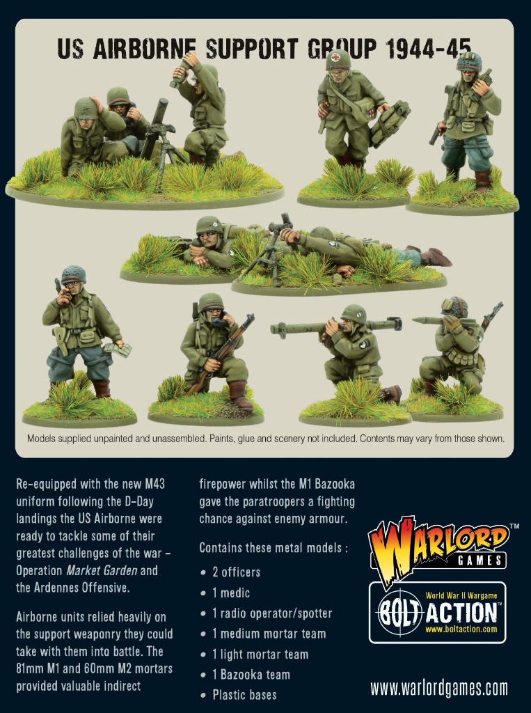 US Airborne Support group ('44-'45) (HQ, Mortar & MMG) 3