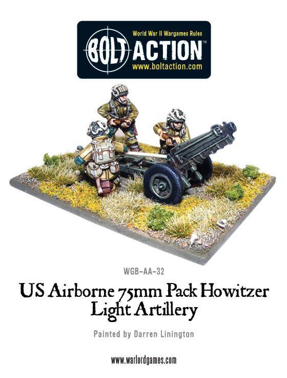 US Airborne 75mm pack howitzer light artillery 1