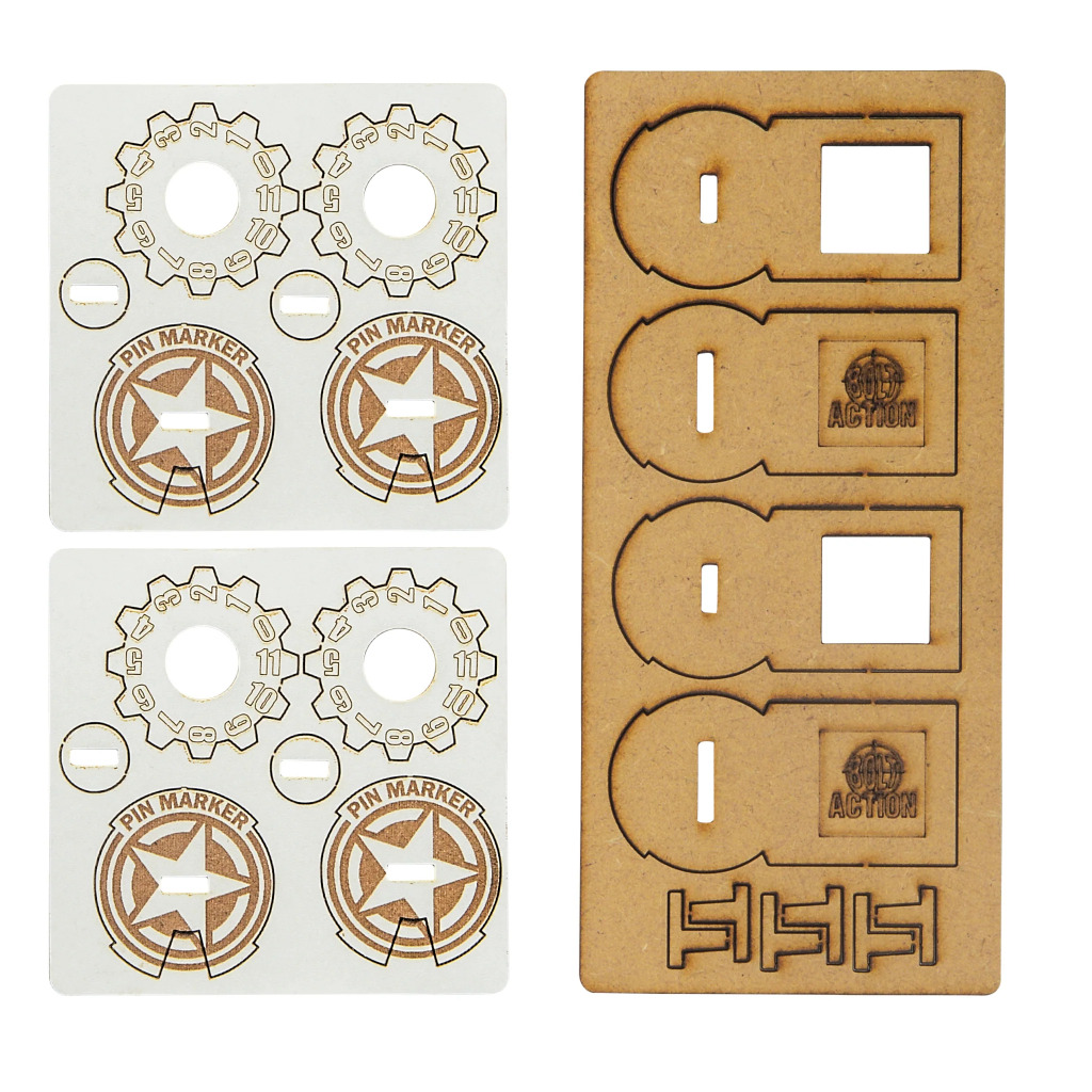 Bolt Action MDF Unit Pin Markers - USA 2