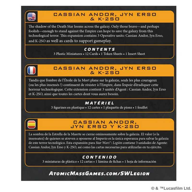 Star Wars: Legion - Cassian Andor, Jyn Erso & K-2SO 2