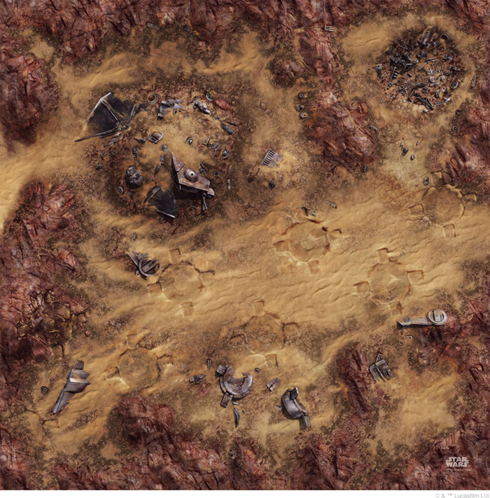 Star Wars Legion: Desert Junkyard Gamemat 1