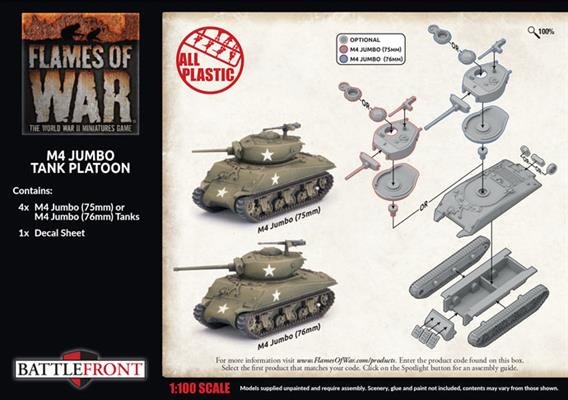 M4 Jumbo Platoon (x4 Plastic Vehicles) 2